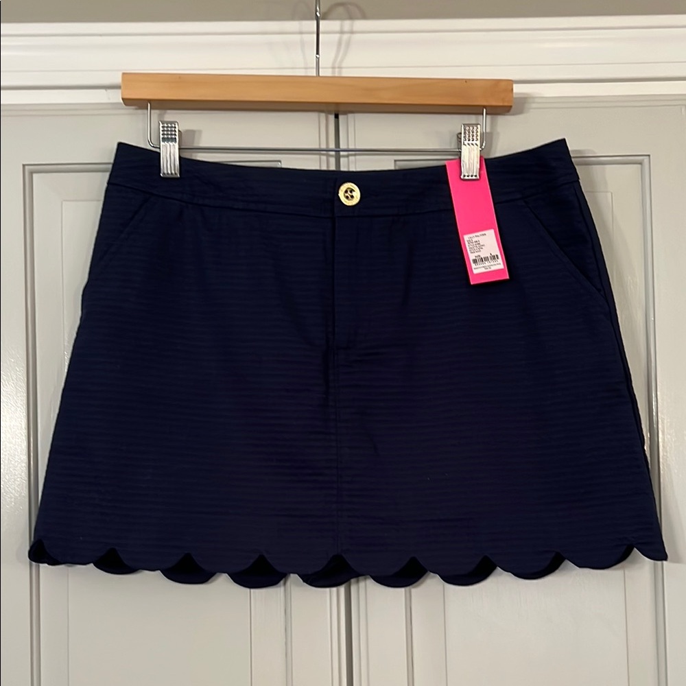 Lilly Colette Scalloped Hem Skort Navy sz 8